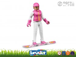 FIGURA - Snowboardozó nő felszereléssel - BRUDER