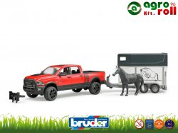 Dodge RAM 2500 Power Wagon terepjáró és lószállító pótkocsi BRUDER