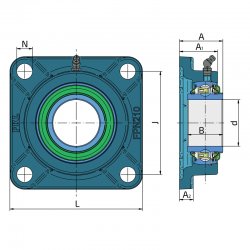 LSFPN-210 TDT.C38.C3 csapágy FKL ( Pöttinger 406.152, Peer W210-50MM-MF-R-DF-A165)