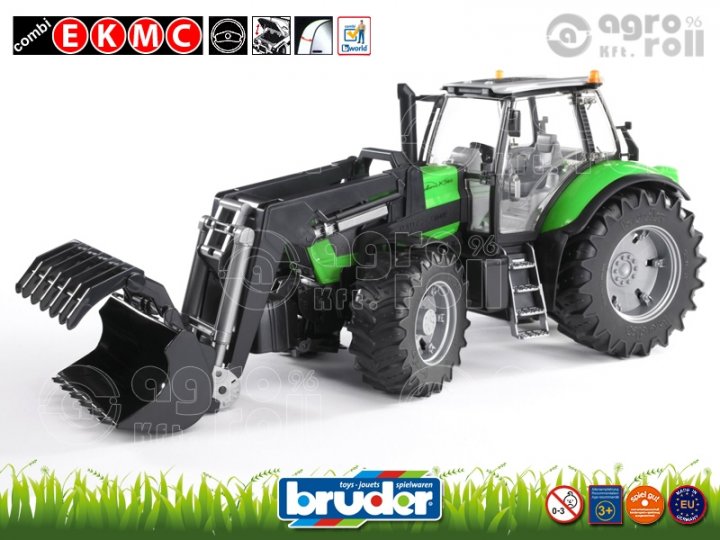 Deutz Agrotron X720 traktor homlokrakodóval - BRUDER 