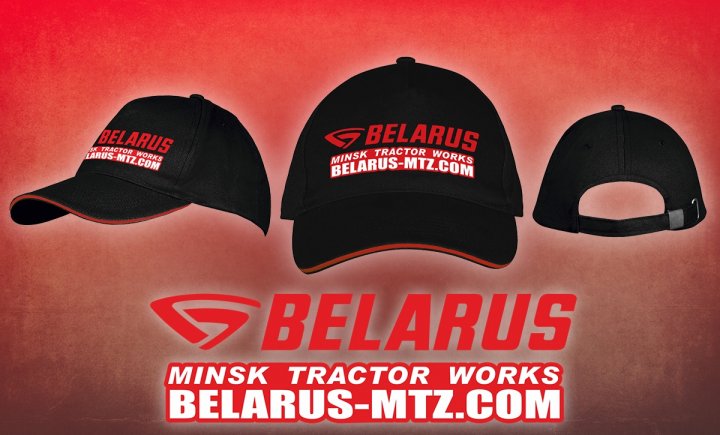 Belarus-MTZ baseball sapka (fekete, piros szegéllyel)