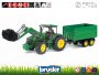John Deere 7930 homlokrakodóval és pótkocsival - BRUDER 
