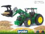 John Deere 7930 homlokrakodóval és pótkocsival - BRUDER 