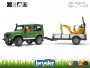 Land Rover utánfutóval + JCB mikrorakodóval - BRUDER