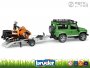 Land Rover utánfutóval + motorosszánnal - BRUDER