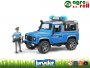 Land Rover Defender rendőrségi Pick-Up terepjáró + rendőr - BRUDER