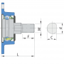 IL20-80/6T-M16-R(L) csapágy FKL BEARING (HUB-20MM-X-ASSY-543 PEER, BEDNAR KM040306)