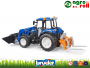 New Holland T5.120 traktor+homlokrakodó+körbála szállító BRUDER